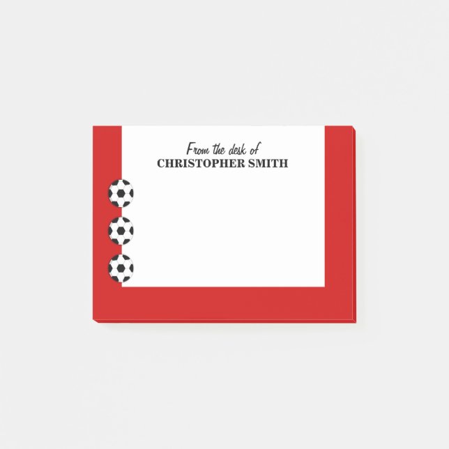 Fußball PERSONIFIZIERT Farbnamen Post-it Klebezettel (Vorderseite)