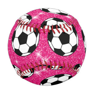 Fußball Pink Frost Glitzert Sportler Weiß Baseball