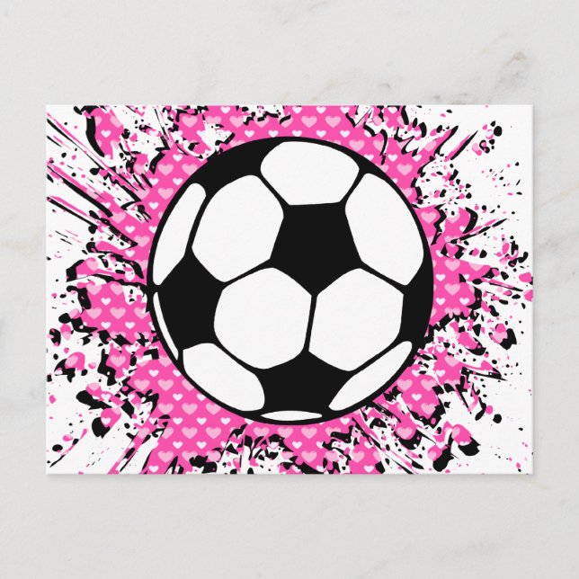 Fußball platsch. postkarte (Vorderseite)