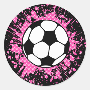 Fußball platsch. runder aufkleber