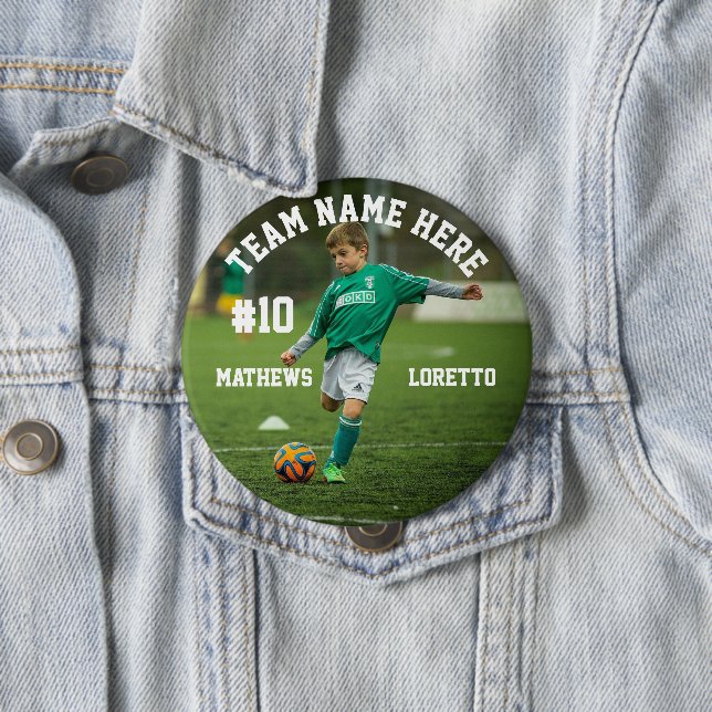 Fußball-Player Namensgruppe und Foto hinzufügen Button (Beispiel)