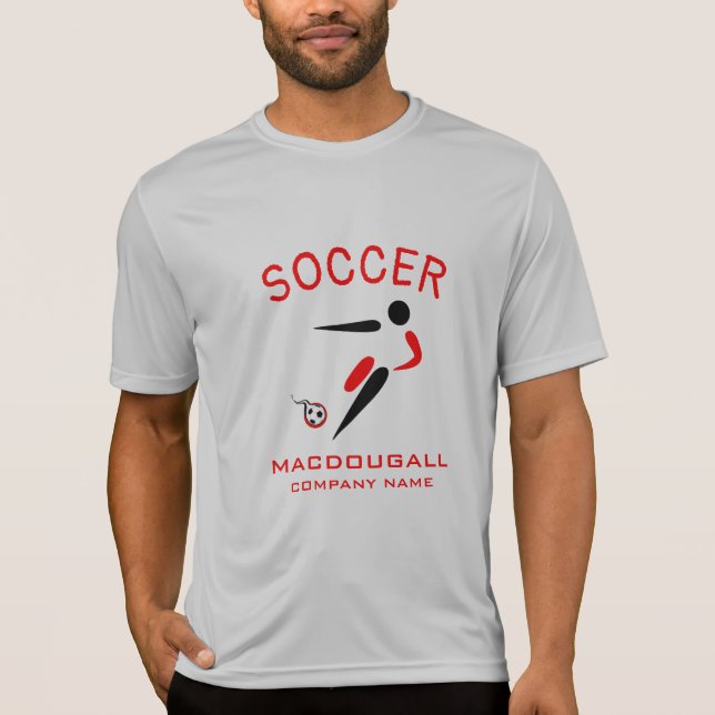 Fußball-Player Sportshirt Name & Firma hinzufügen T-Shirt (Vorderseite)