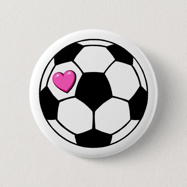 Fußball (Pnk Hrt) Button (Vorderseite)