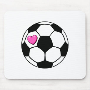 Fußball (Pnk Hrt) Mousepad