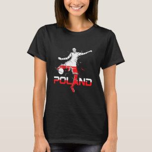 Fußball Polnische Flagge Polnischer Fußballspieler T-Shirt