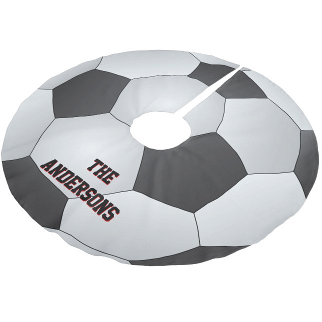 Fußball Polyester Weihnachtsbaumdecke (Schrägansicht)