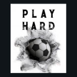 Fußball Poster<br><div class="desc">Viel Glück Poster für Fußballspieler. Einfach zu personalisieren - einfach Text bearbeiten.</div>