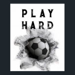 Fußball Poster<br><div class="desc">Viel Glück Poster für Fußballspieler. Einfach zu personalisieren - einfach Text bearbeiten.</div>