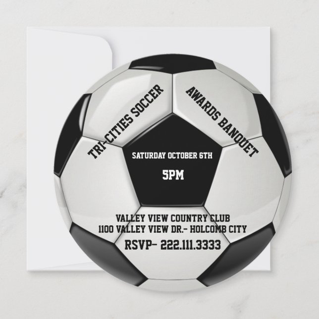 Fußball-Preis-Bankett-Einladung Einladung (Vorderseite)