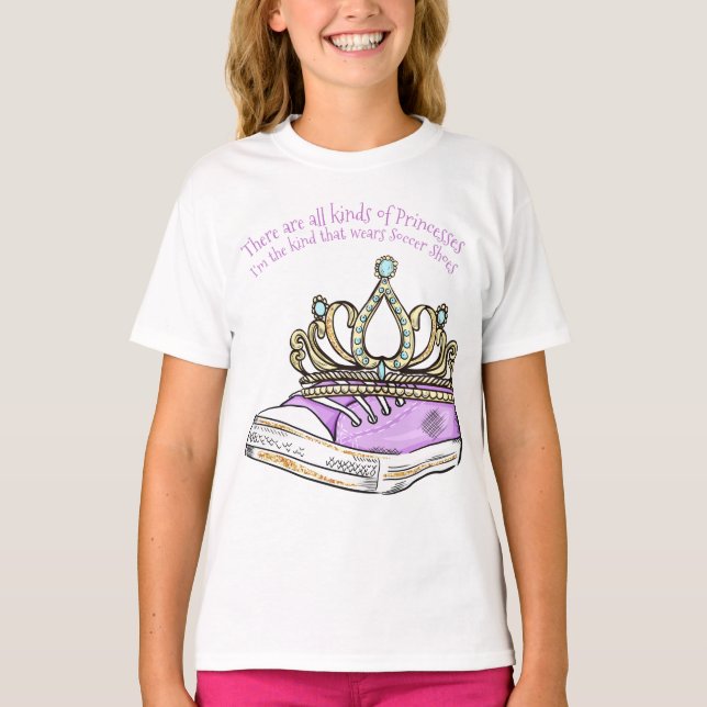 Fußball-Prinzessin-Girl T-Shirt (Vorderseite)