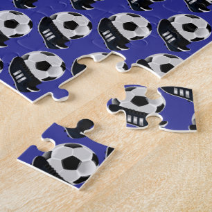 Fußball-Puzzle Blau