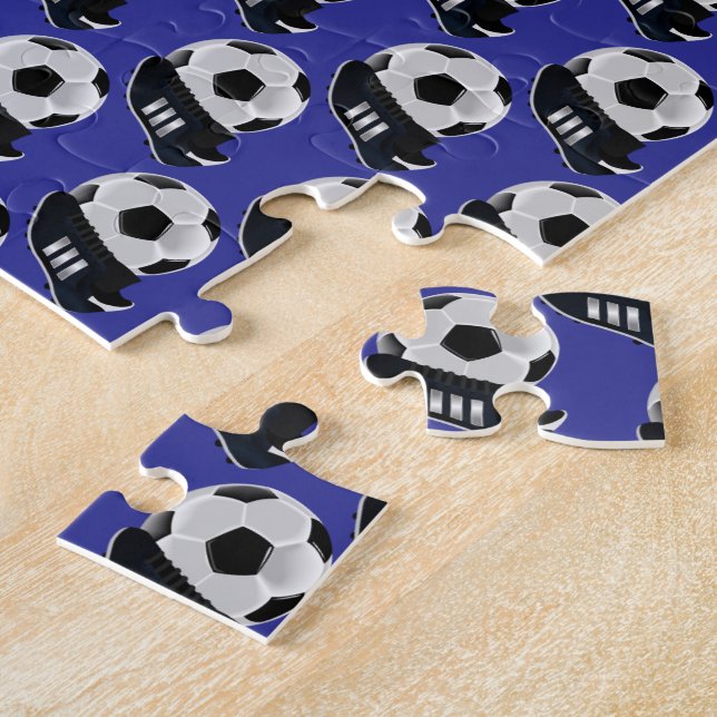 Fußball-Puzzle Blau (Seite)