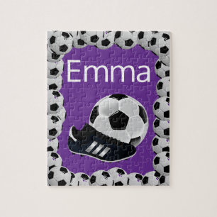 Fußball-Puzzle Lila
