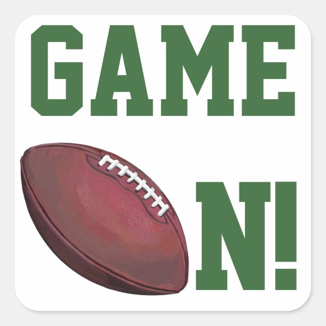 Fußball Quadratischer Aufkleber (Vorderseite)