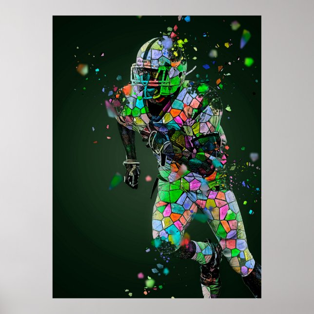 Fußball-Quarterback Poster (Vorne)