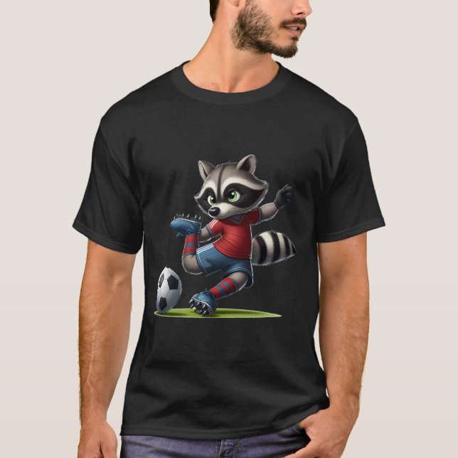 Fußball * Raccoon 5 T-Shirt (Vorderseite)