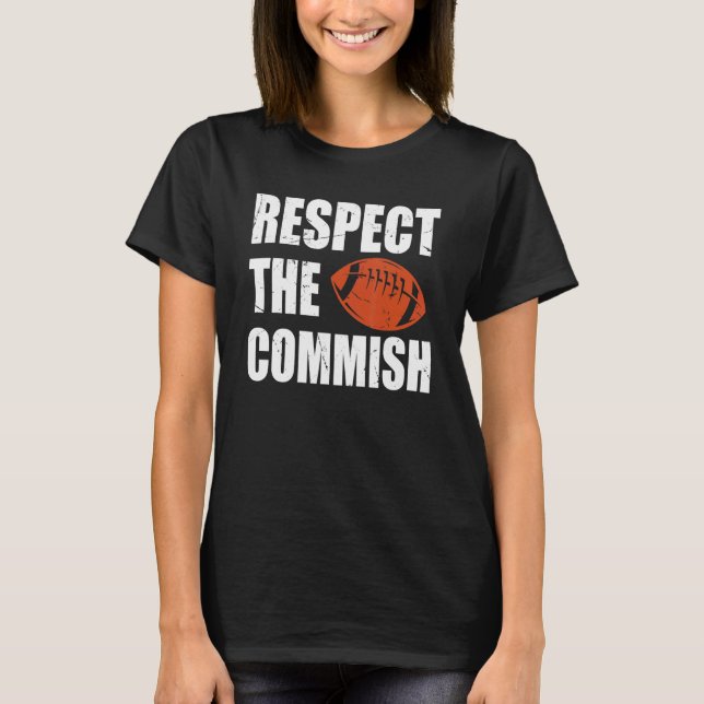 Fußball respektiert das Fantasy Football Cham der  T-Shirt (Vorderseite)