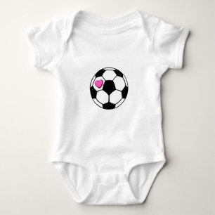 Fußball rosa Hrt Baby Strampler
