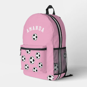 Fußball Rosa Personalisierte Kinder zurück in die Bedruckter Rucksack