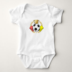 Fußball Rot- und Gelb-Karten-Trophäe Baby Strampler