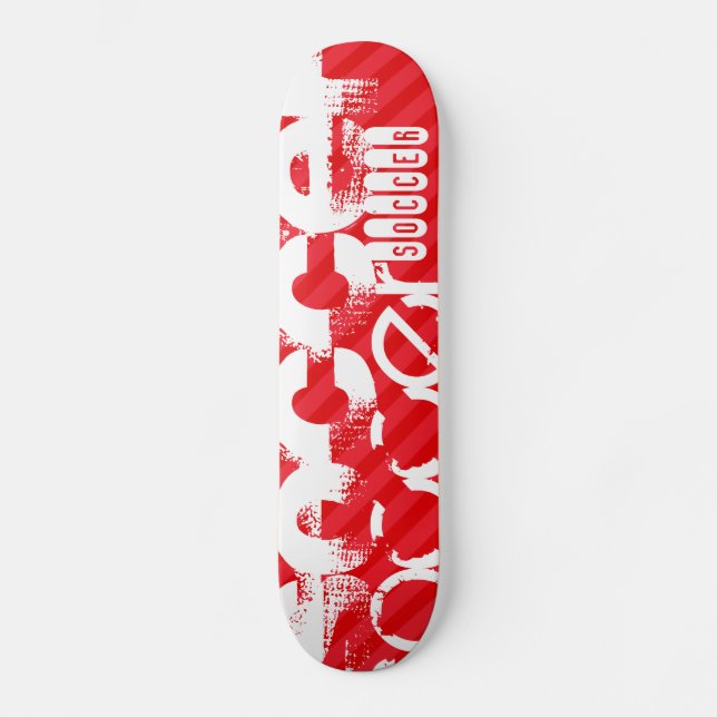 Fußball; Rote Streifen Skateboard (Vorderseite)