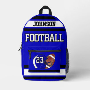 Fußball Royal Blau - Editierbar Bedruckter Rucksack