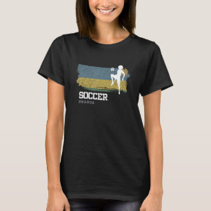 Fußball Ruanda Flaggenfußball Frauen Fußball-Mädch T-Shirt