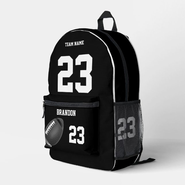 Fußball-Rucksack High School personalisiert Bw Bedruckter Rucksack (Rückseitige Ecke Rechts)