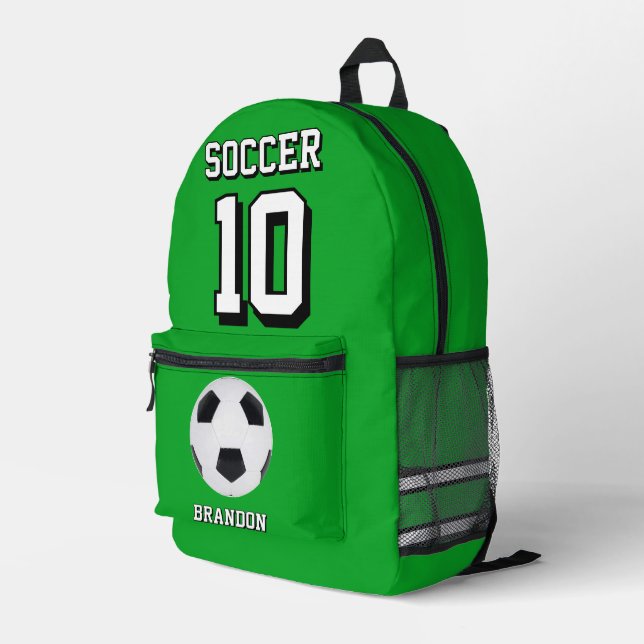 Fußball-Rucksäcke Grüne personalisiert-Spielerorge Bedruckter Rucksack (Rückseitige Ecke Rechts)