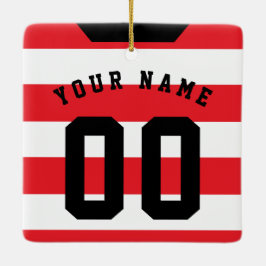 Fußball Rugby Jersey Name Number Template Keramikornament