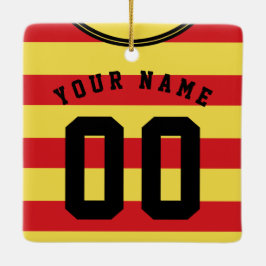 Fußball Rugby Jersey Name Number Template Keramikornament