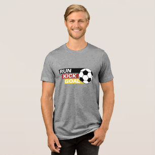 Fußball Run Kick & Goal T-Shirt Tri-Blend Shirt