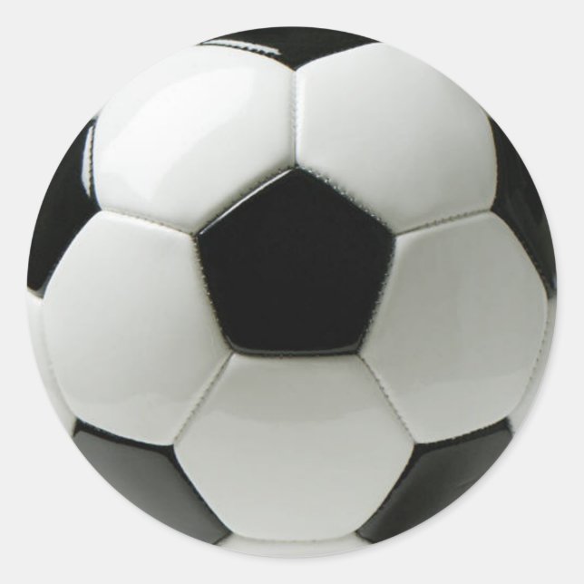 Fußball Runder Aufkleber (Vorderseite)