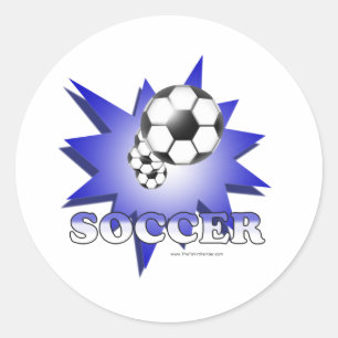 Fußball! Runder Aufkleber