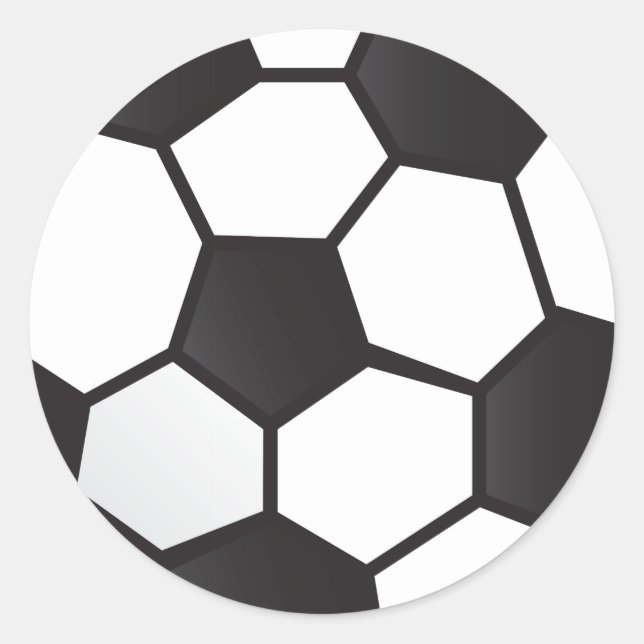 Fußball Runder Aufkleber (Vorderseite)