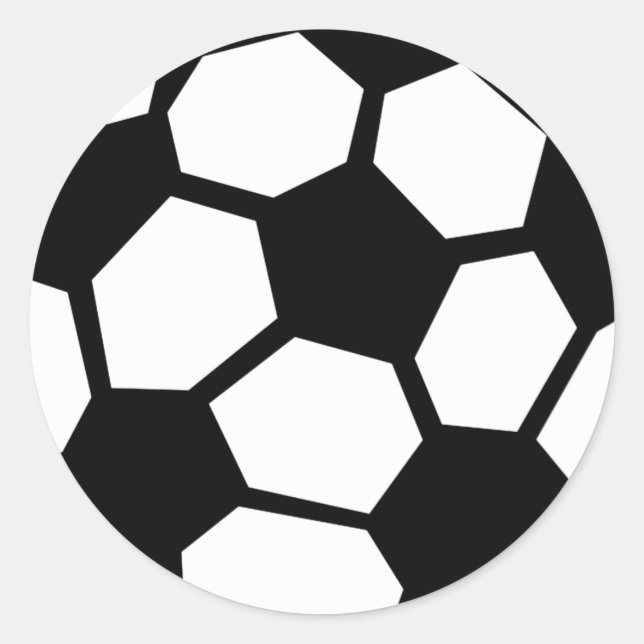 Fußball Runder Aufkleber (Vorderseite)