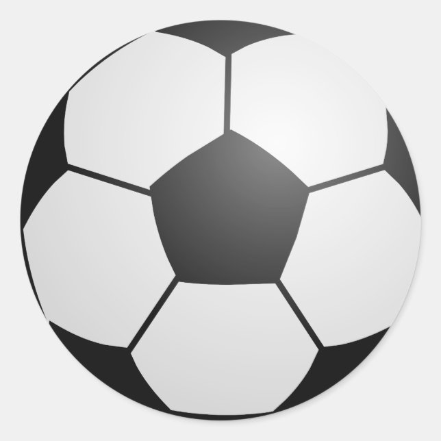 Fußball Runder Aufkleber (Vorderseite)
