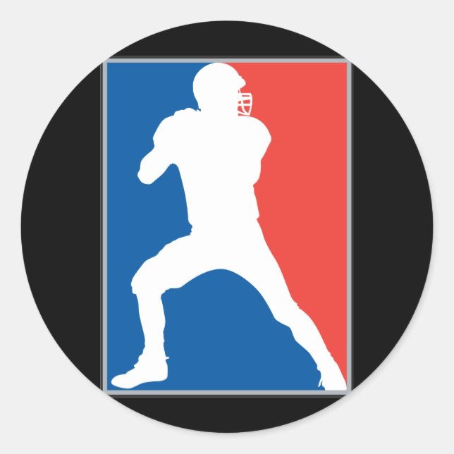 Fußball Runder Aufkleber (Vorderseite)