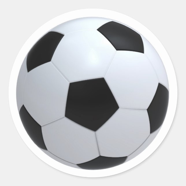 Fußball Runder Aufkleber (Vorderseite)