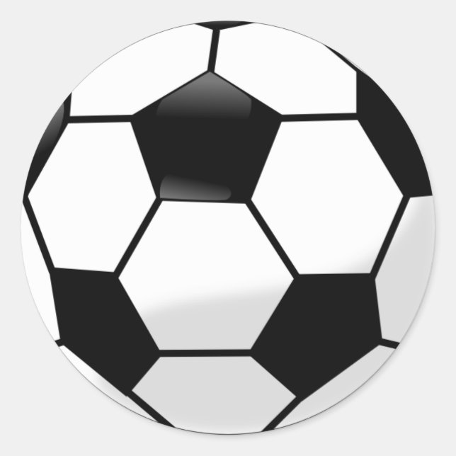 Fußball Runder Aufkleber (Vorderseite)