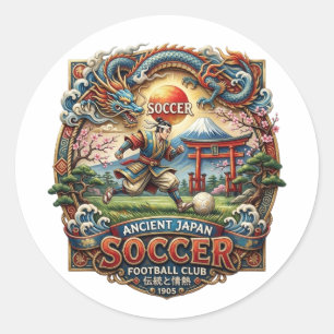 FUßBALL RUNDER AUFKLEBER