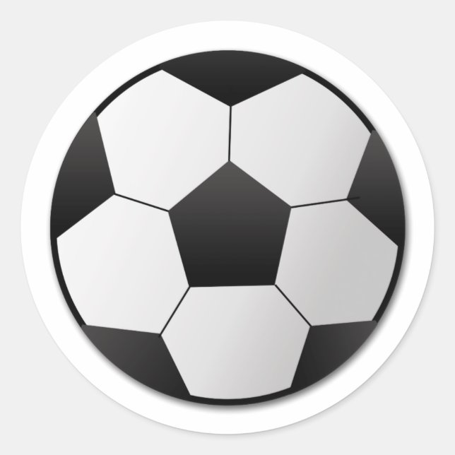 Fußball Runder Aufkleber (Vorderseite)
