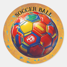 Fußball Runder Aufkleber