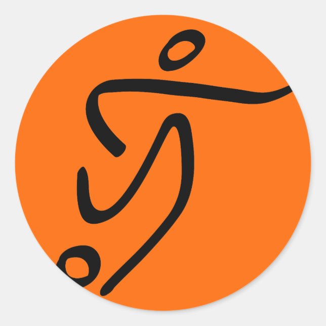 Fußball Runder Aufkleber (Vorderseite)