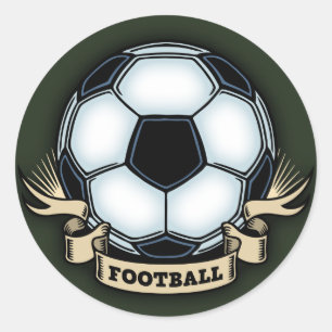 Fußball Runder Aufkleber