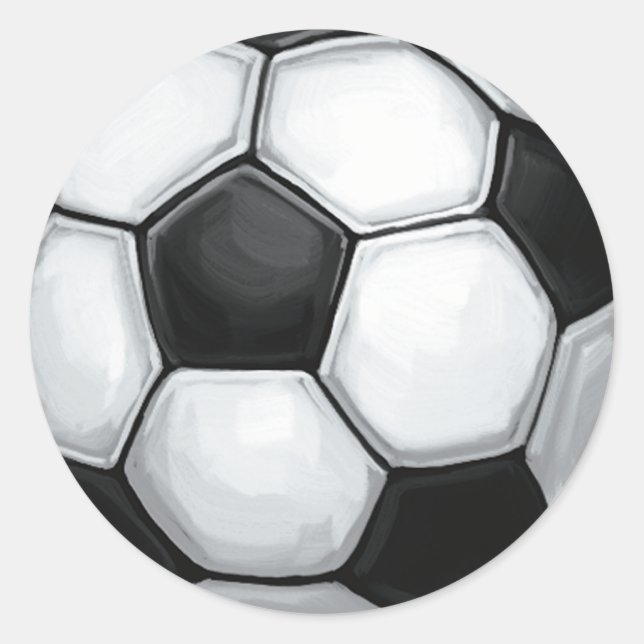 Fußball Runder Aufkleber (Vorderseite)