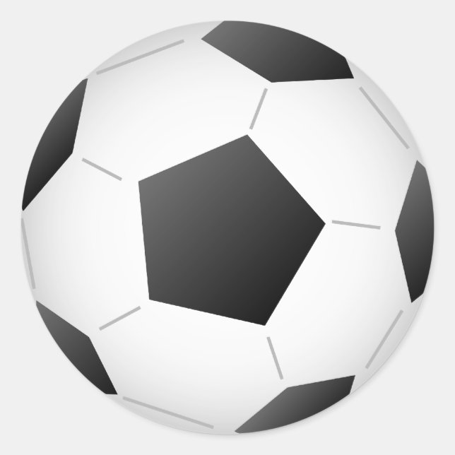 Fußball Runder Aufkleber (Vorderseite)