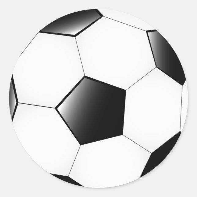 Fußball Runder Aufkleber (Vorderseite)