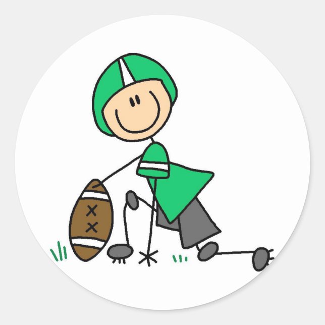 Fußball Runder Aufkleber (Vorderseite)