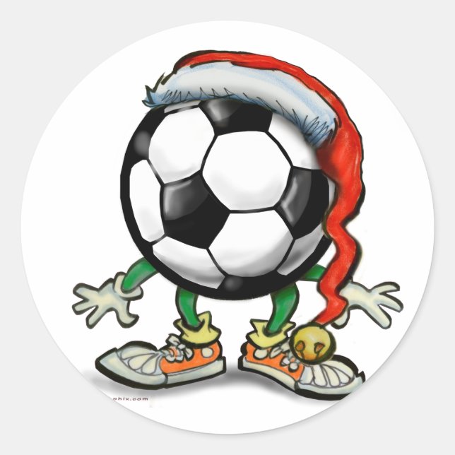 Fußball Runder Aufkleber (Vorderseite)